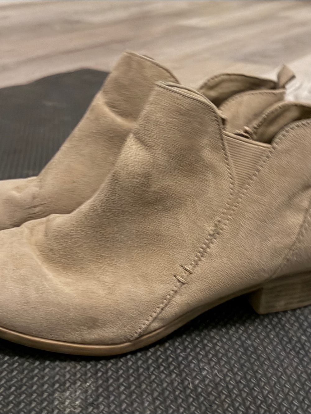 Arizona Jean Company Taupe Suede Ankle Booties